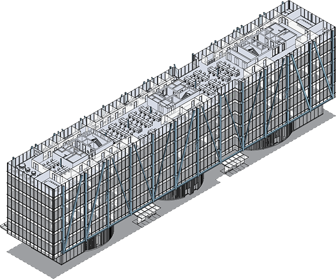 EXO Building cross section